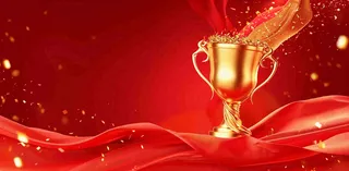 销量冠军销售红色大气奖杯背景