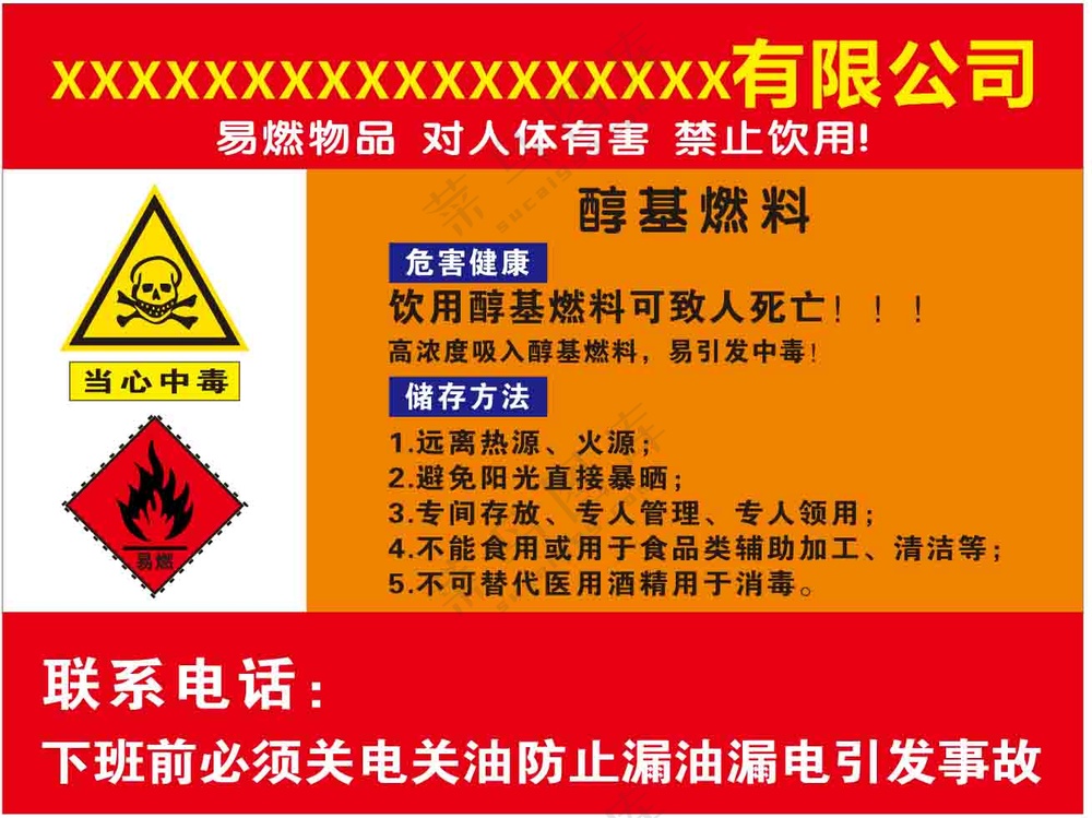 易燃物品标识