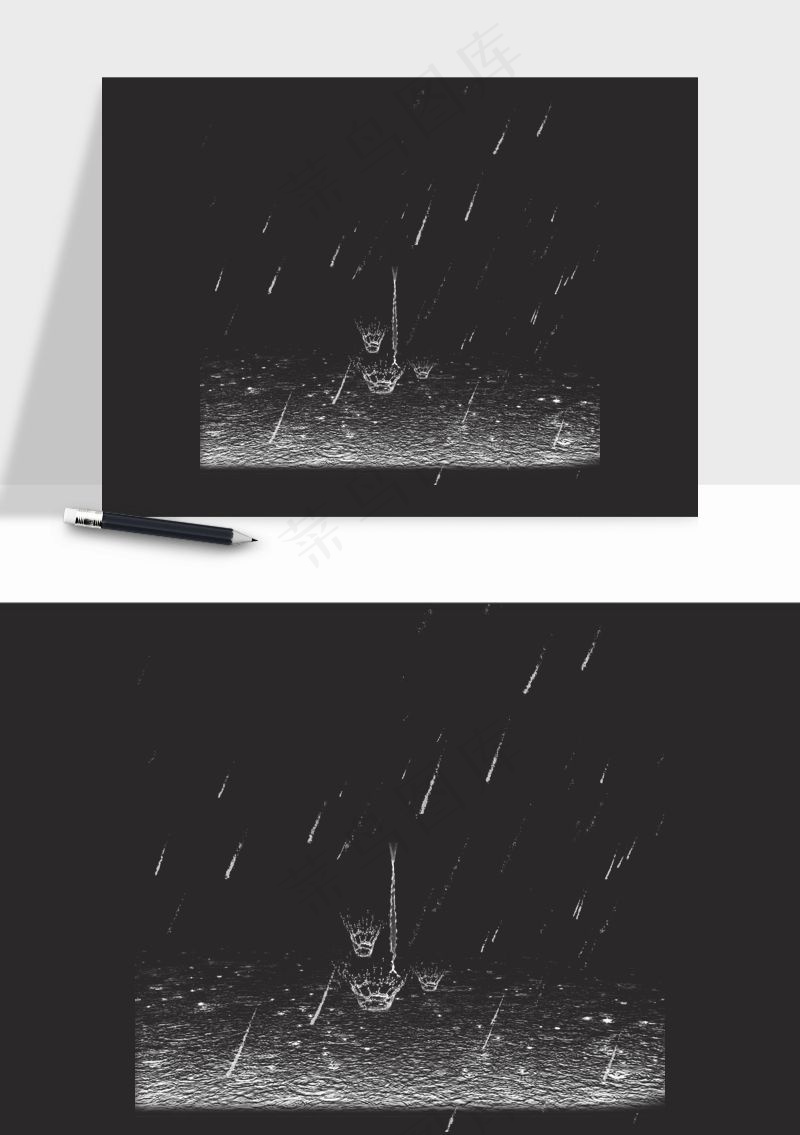 雨水雨滴水珠下雨元素png免抠