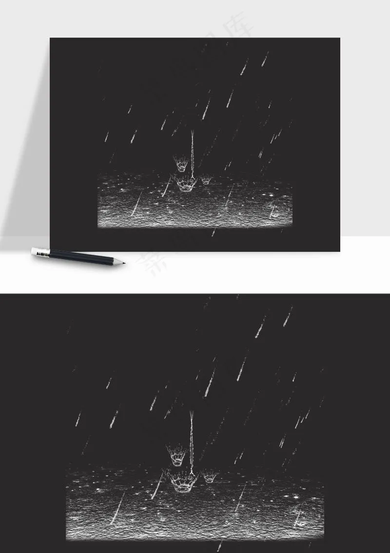 雨水雨滴水珠下雨元素png免抠