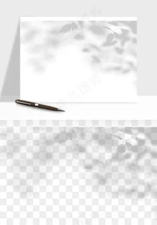 阴影植物窗户投影免抠元素