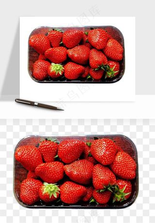 草莓水果png免抠
