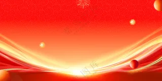 红色背景墙展板