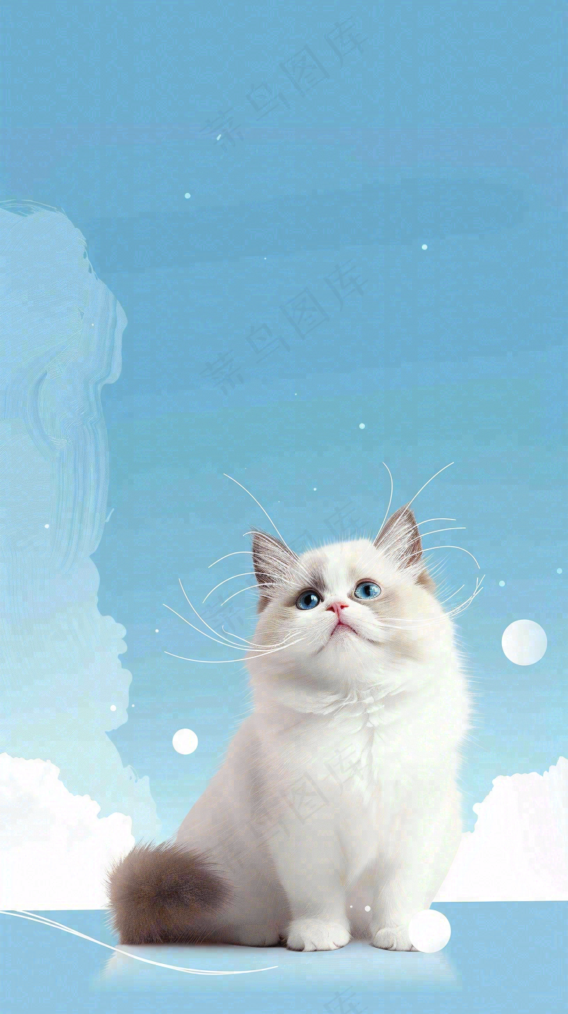 宠物美容院猫狗卡通插画背景