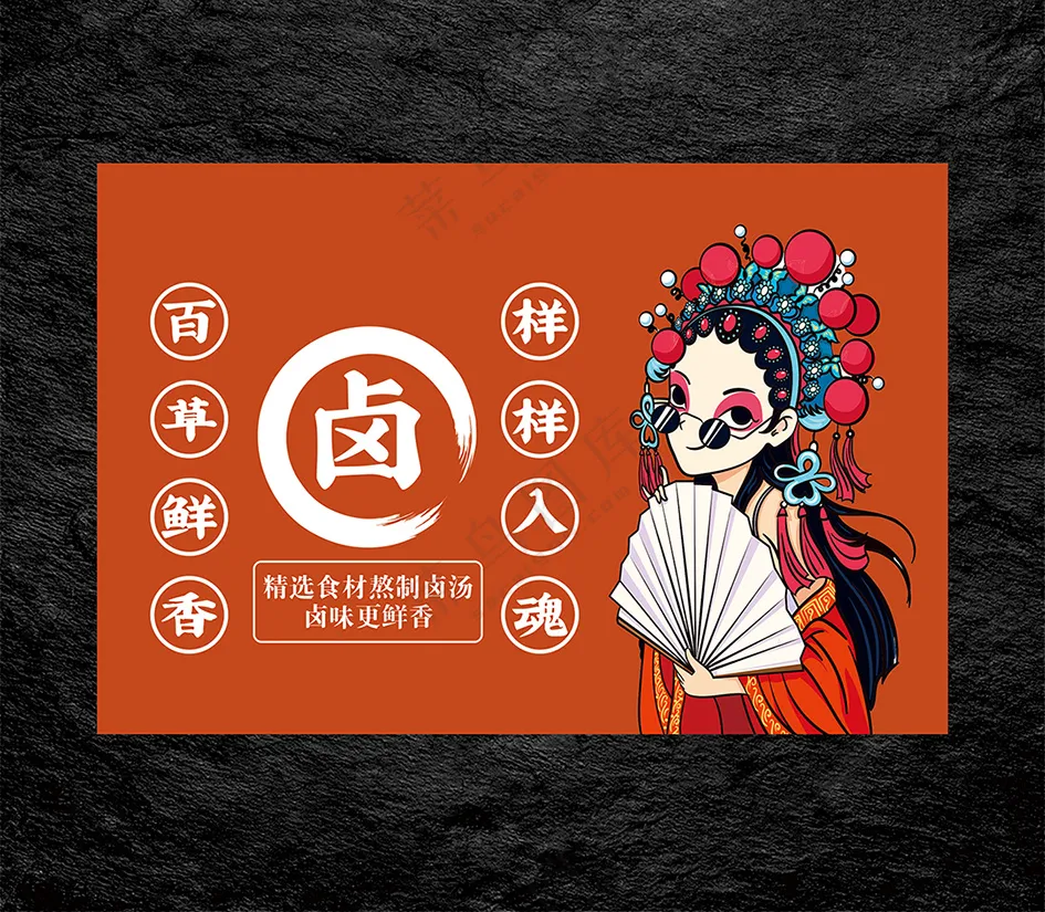 国潮卤味海报