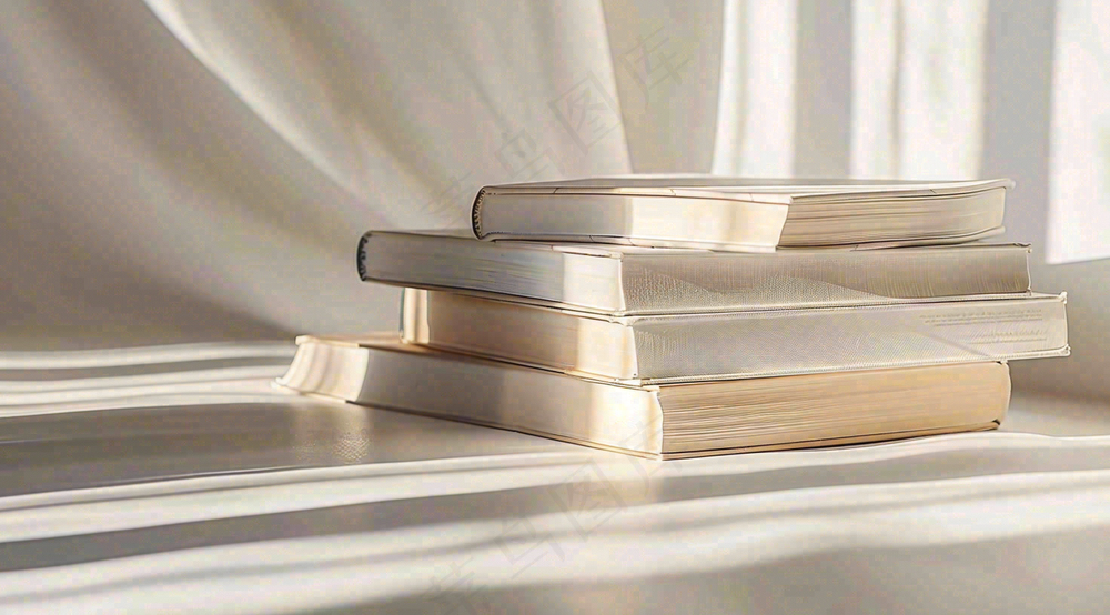 文静花瓶装饰书本阅读知识世界读书日摄影图