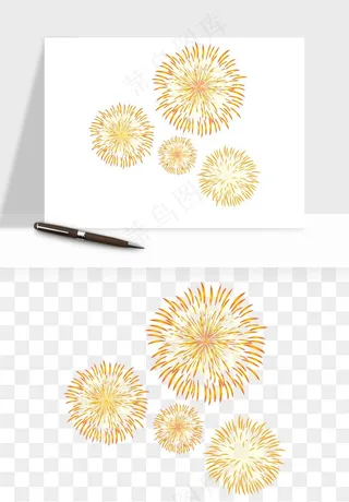 卡通烟花烟火礼花png免抠