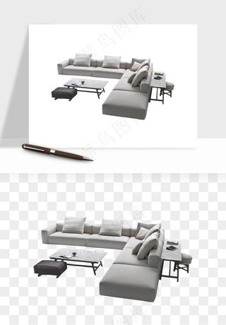 现代沙发家具png免抠