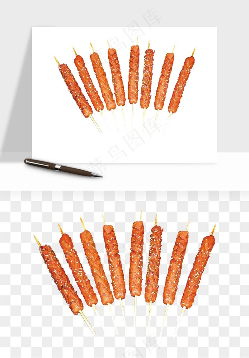 实物烧烤烤肉美食png免抠