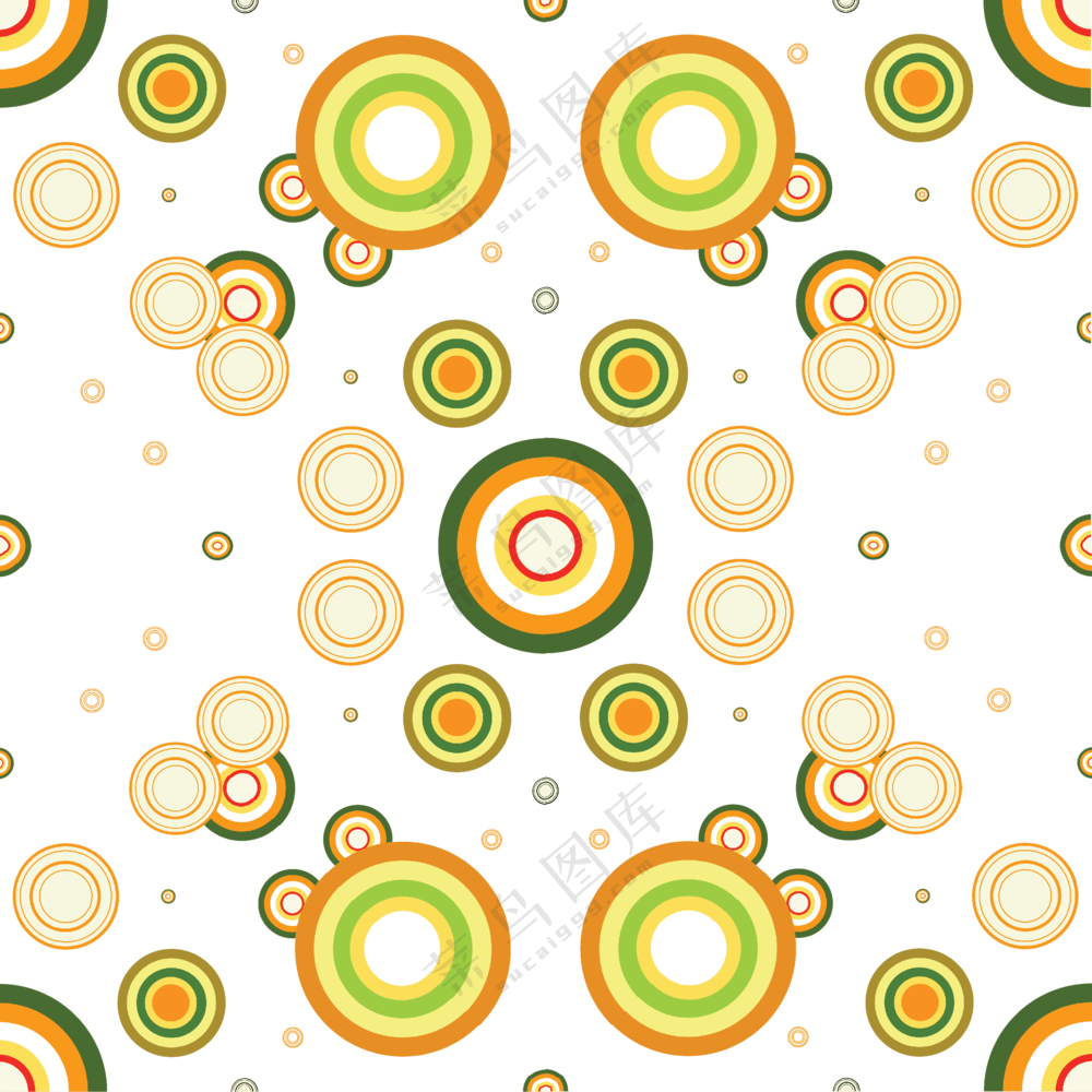 多彩圆环元素几何图案免抠图片素材