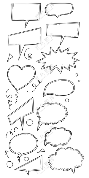 手绘素描风对话 (3)