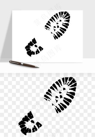 脚印脚丫鞋印png免抠