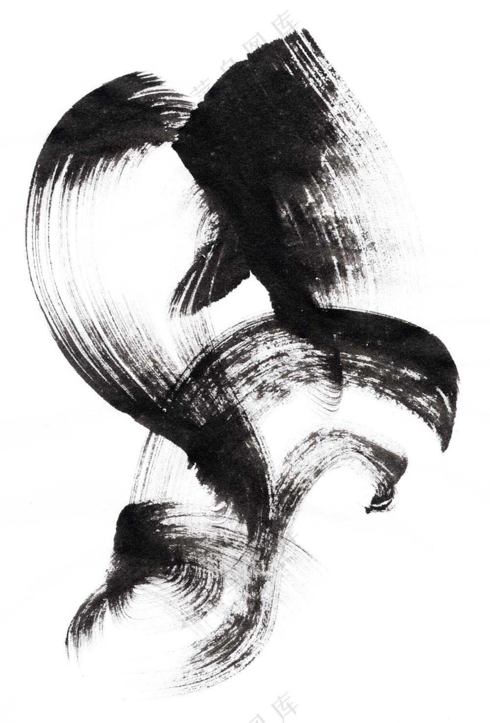 水墨涂鸦效果创意装饰PNG图片素材