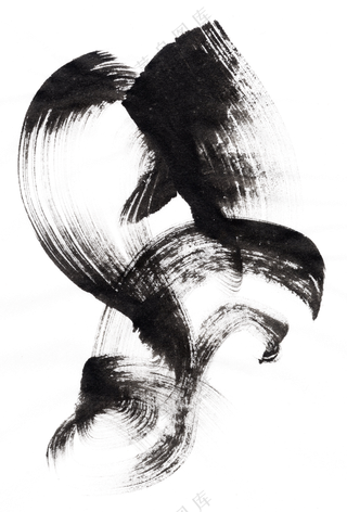 水墨涂鸦效果创意装饰PNG图片素材