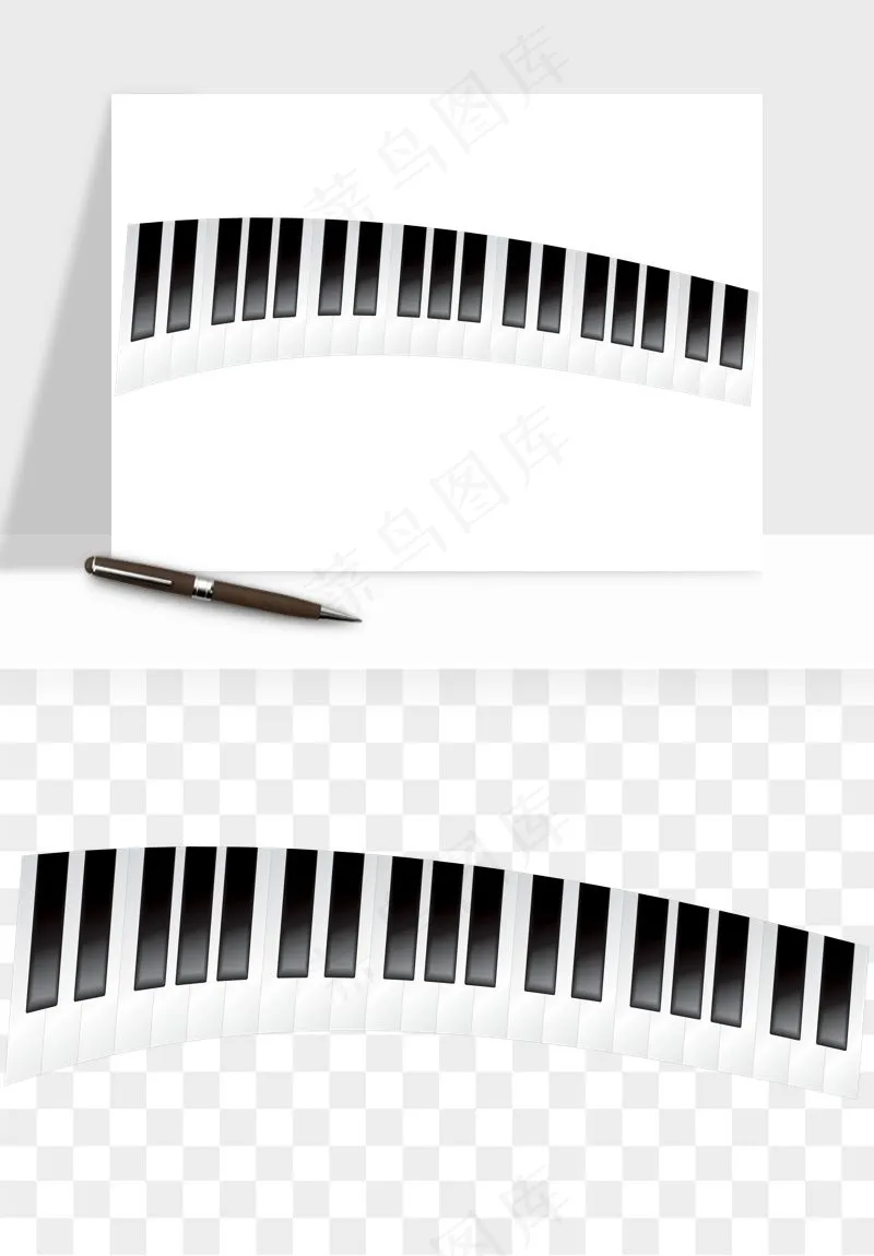 钢琴乐器琴键png免抠