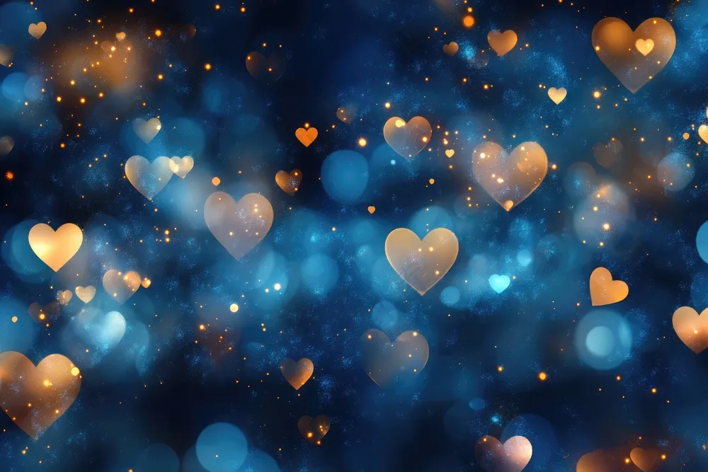 唯美爱心光晕散景背景 唯美爱心光晕散景背景