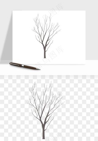 卡通树干枯树树林png免抠