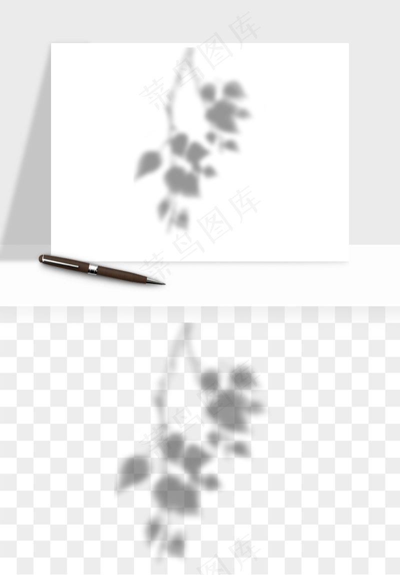 阴影植物窗户投影免抠元素