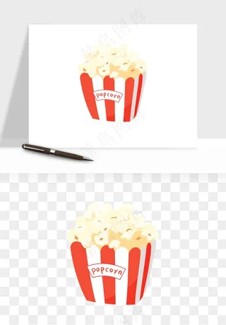 爆米花小吃png免抠