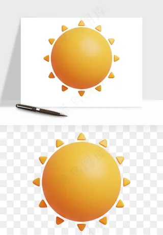 立体天气图标png免抠