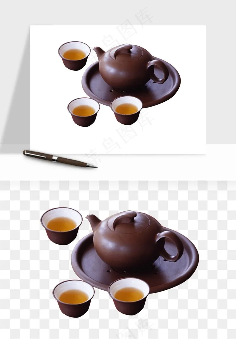 中国风茶壶茶几png免抠图