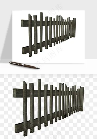 手绘围栏护栏栅栏png免抠