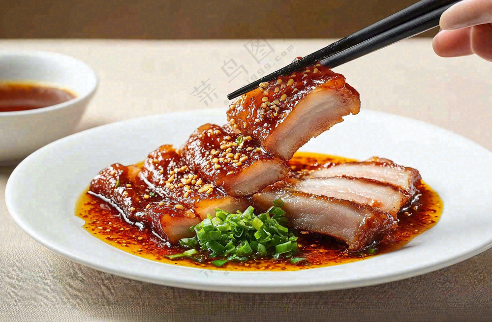 美味广式叉烧美食摄影图