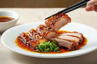 美味广式叉烧美食摄影图