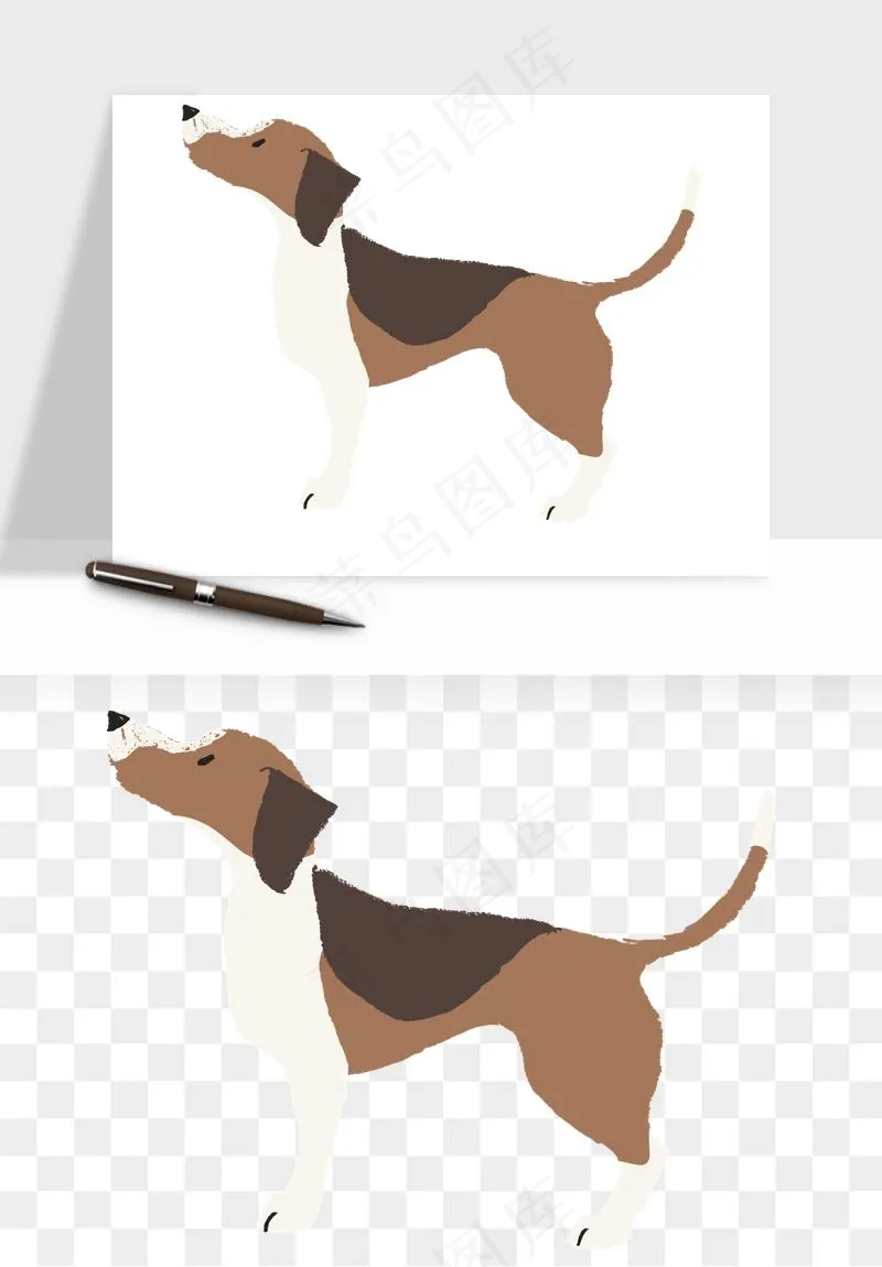 手绘狗狗宠物png免抠