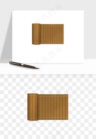 古风竹简卷轴书籍png免抠
