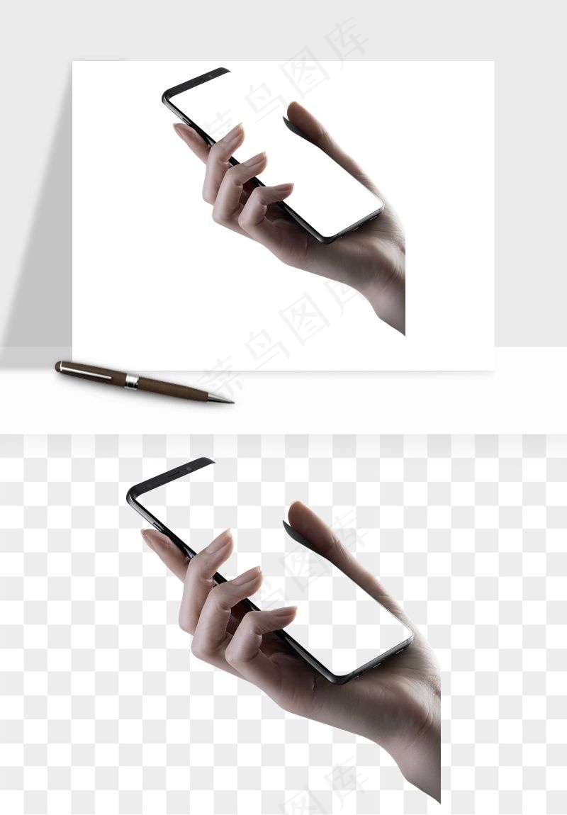 手拿手机素材png免抠