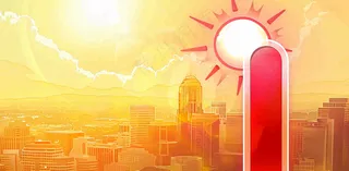 高温预警通知公告背景