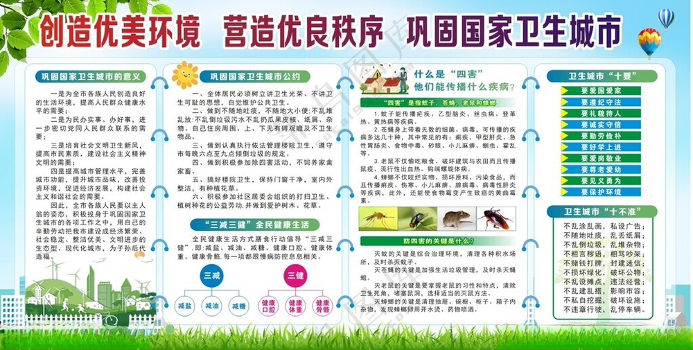 巩固国家卫生城市公民公约