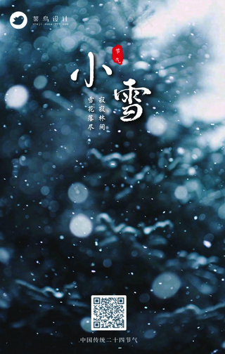 小雪手机海报