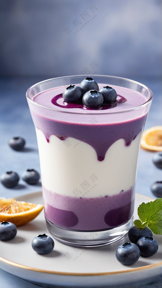蓝莓奶昔美食图片