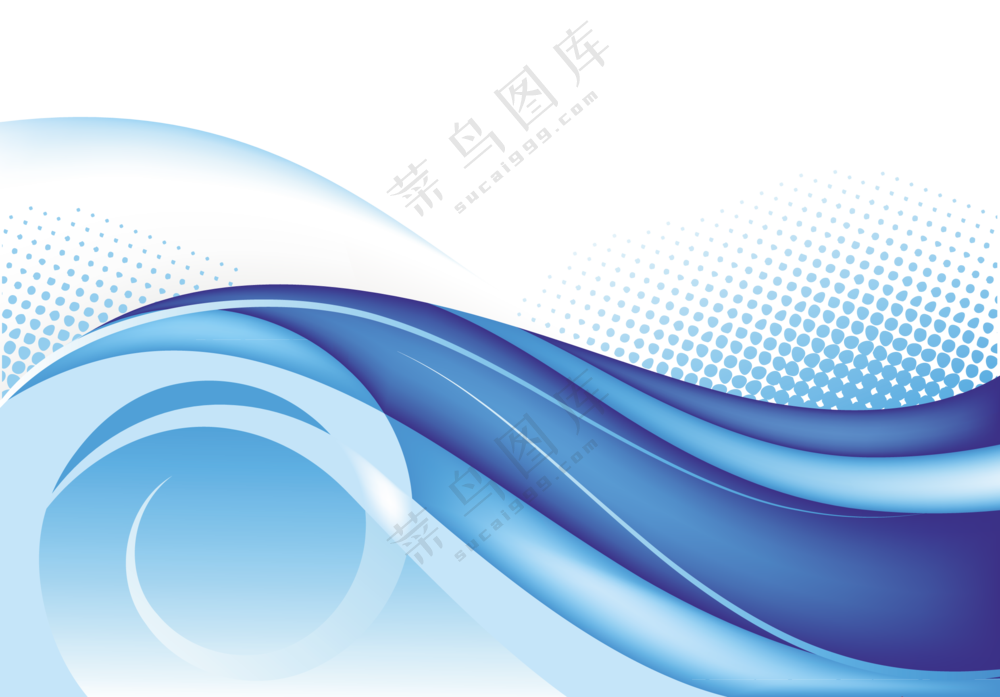 半调图案波形曲线创意设计免抠图片