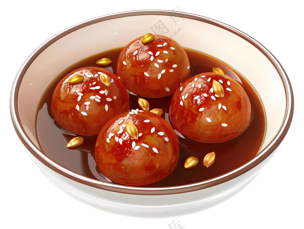 糖浆汤圆元素