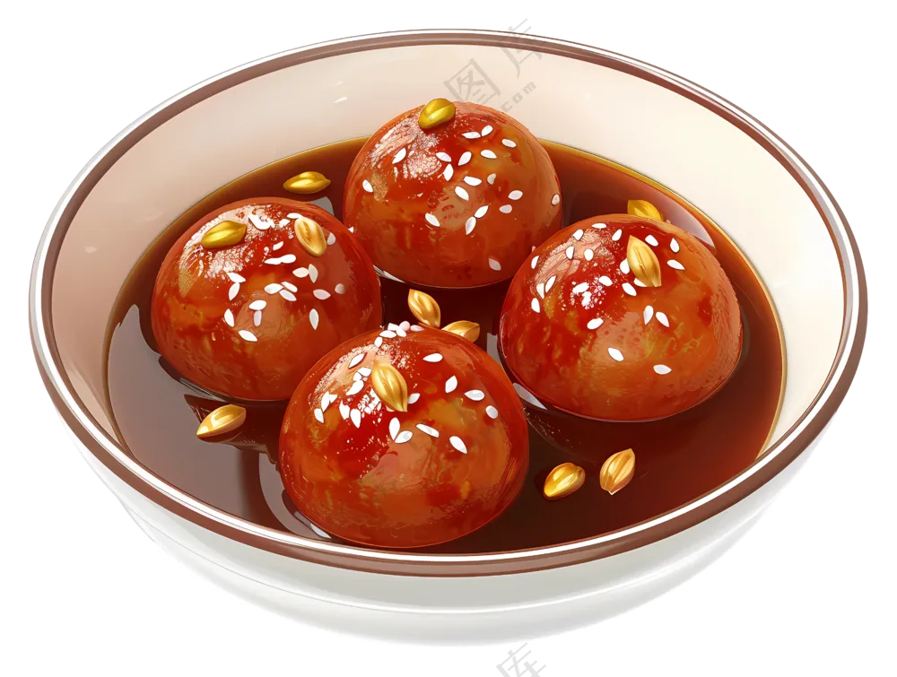 糖浆汤圆元素