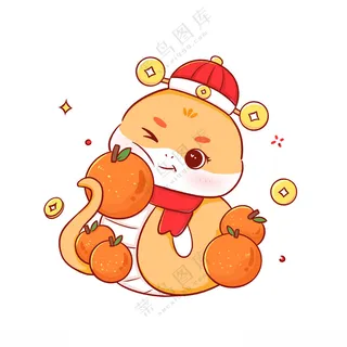 蛇年吉祥物 卡通装饰