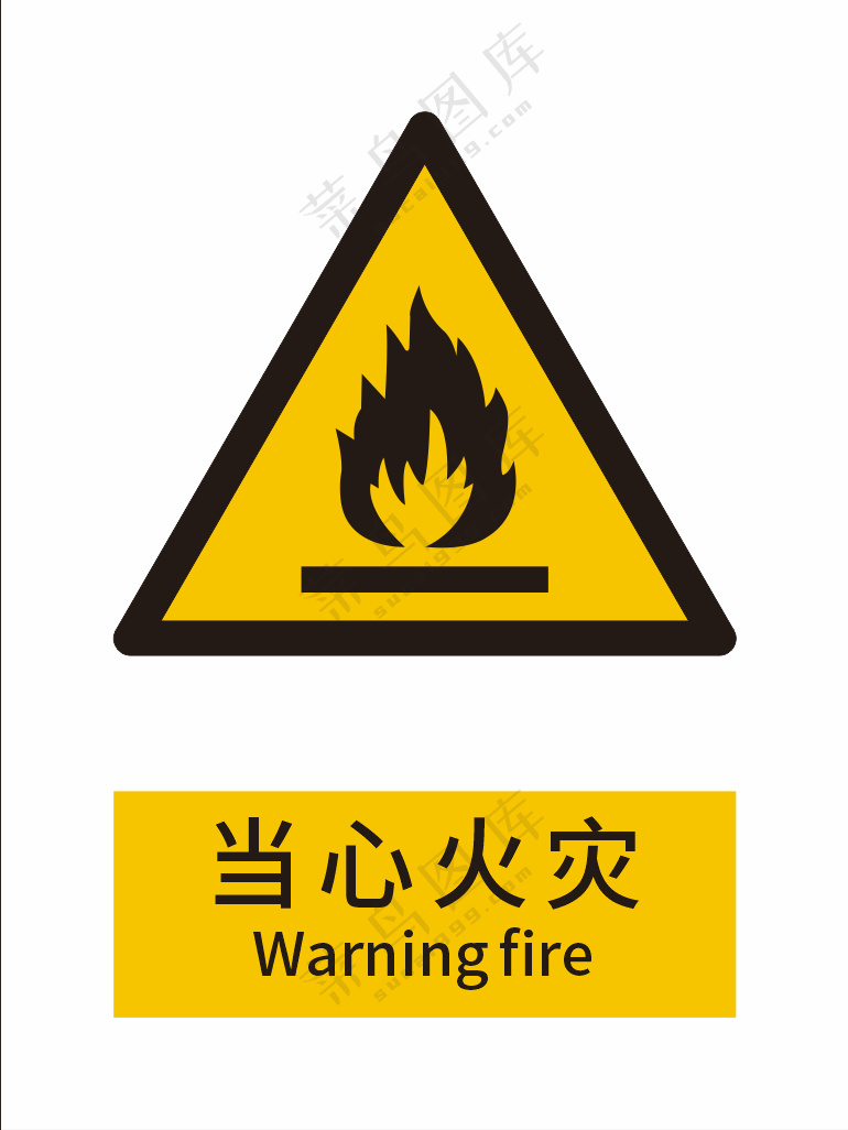 新国标警示标志-当心火灾