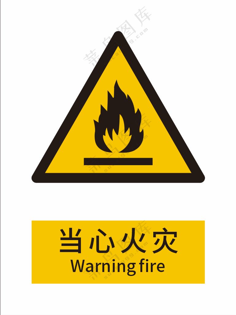 新国标警示标志-当心火灾