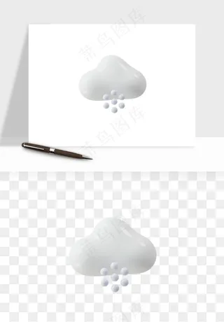 立体天气图标png免抠