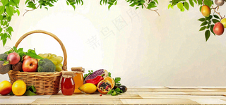 农林蔬果生鲜店水果店蔬菜店背景