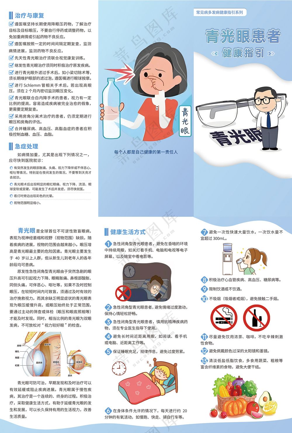 青光眼患者健康指引三折页