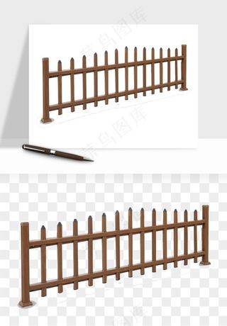 手绘围栏护栏栅栏png免抠