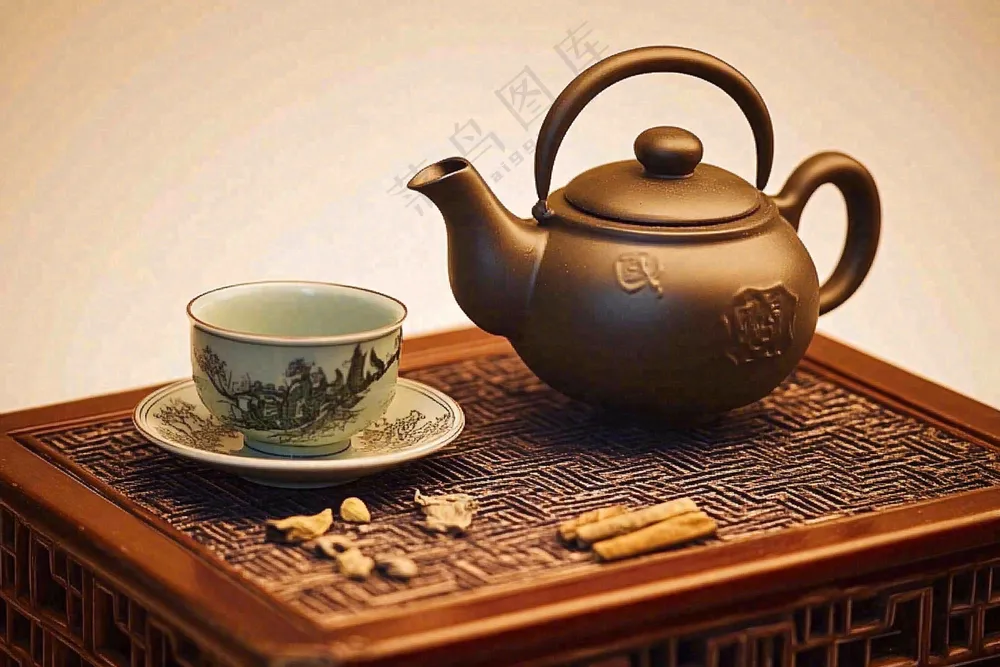 茶叶品茶茶道文化古色古香摄影图