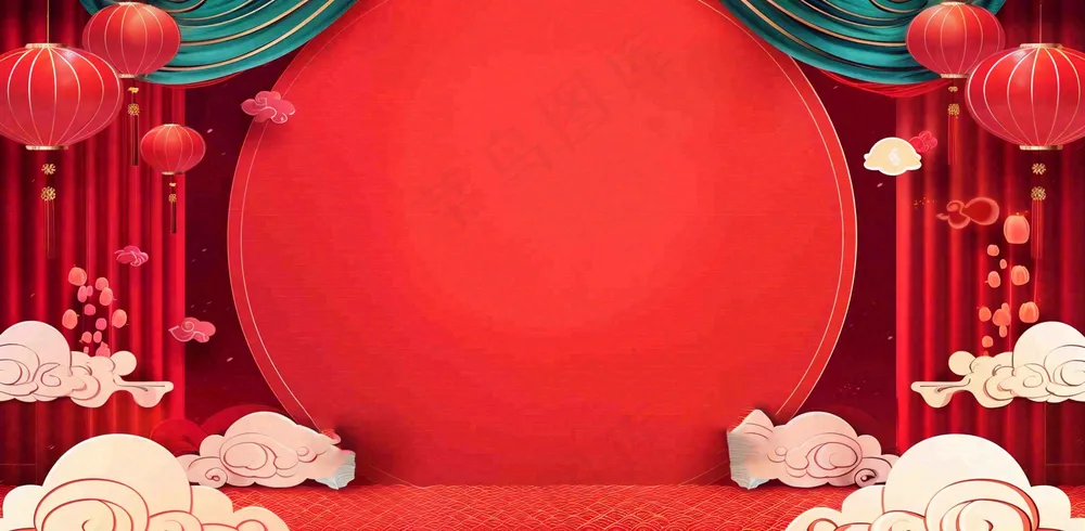 国庆节红色节日庆祝诞辰插画背景