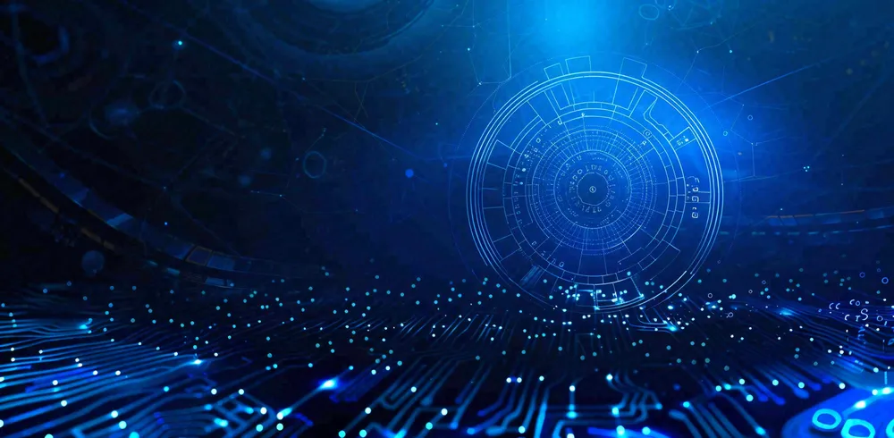 数码科技线光几何背景