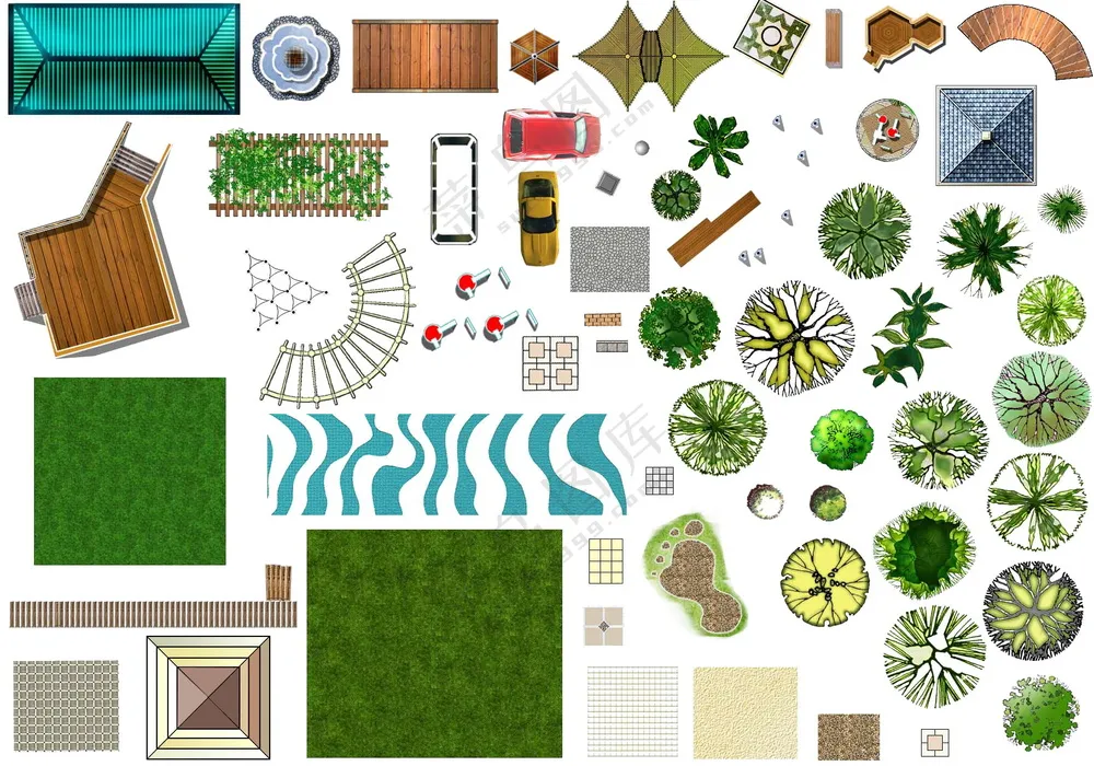 式建筑规划素材psd模版下载