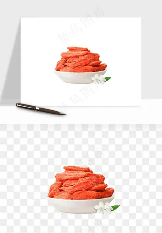 枸杞养生中药png免抠